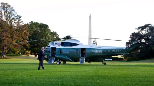 President Donald Trump walks on the South Lawn of the White House in Washington, to board the Marine One for a brief stop at Andrews Air Force Base in Md., on his way to Greensboro, N.C., Saturday, Oct. 7, 2017. (AP Photo/Manuel Balce Ceneta)