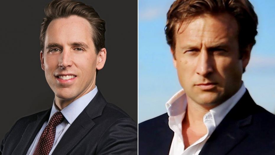 Missouri Attorney General Josh Hawley, left, and Missouri U.S. Senate candidate Courtland Sykes.