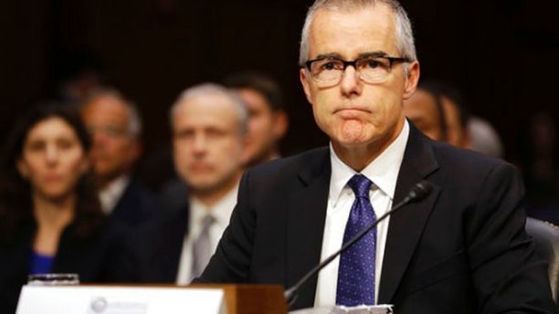Acting FBI Director Andrew McCabe listens on Capitol Hill in Washington, Thursday, May 11, 2017, while testifying before a Senate Intelligence Committee hearing on major threats facing the U.S. (AP Photo/Jacquelyn Martin)