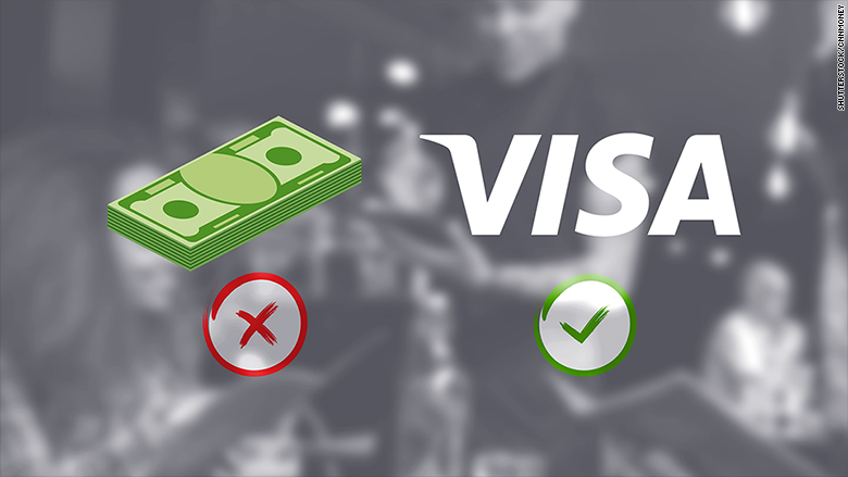 visa cashless restaurants