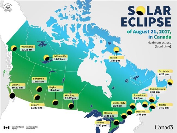 partial eclipse canada map