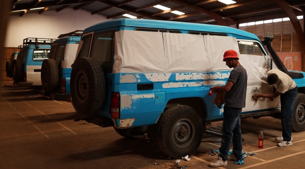 USAID trucks