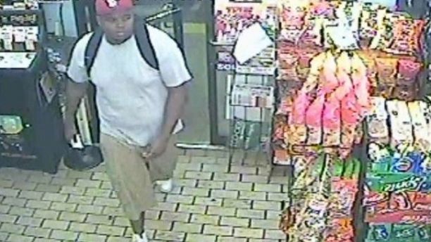 Michael Brown is seen entering the Ferguson Market hours before the unarmed 18 year old was shot dead by a police officer, in a still image from a previously undisclosed store surveillance video in Ferguson, Missouri August 9, 2014. St Louis County Prosecutor/Handout via REUTERS FOR EDITORIAL USE ONLY. NO RESALES. NO ARCHIVES TPX IMAGES OF THE DAY - RTX30VFG