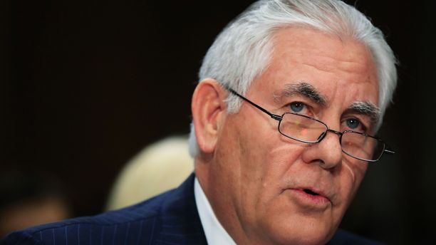 Secretary of State Rex Tillerson testifies during a Senate Foreign Relations Committee hearing on 