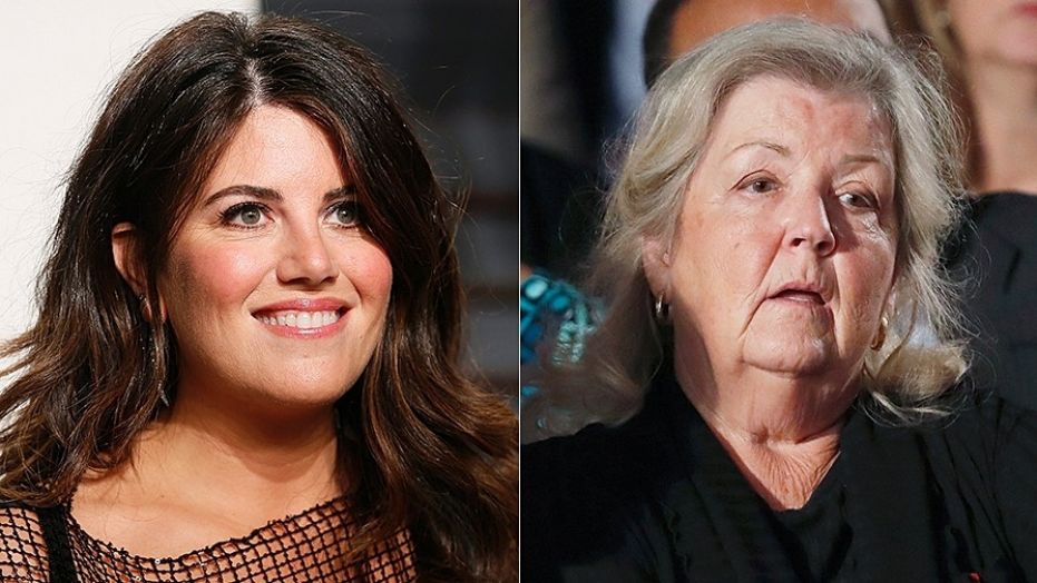 Juanita Broaddrick (right) lashed out at Monica Lewinsky (left) on Thursday after she tweeted the #MeToo hashtag, marking herself a victim of sexual harassment or assault.