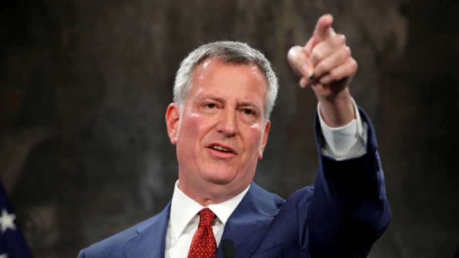 New York City Mayor Bill de Blasio.