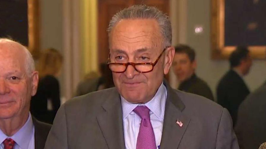 Senate Minority Leader speaks out after Trump, GOP lunch.