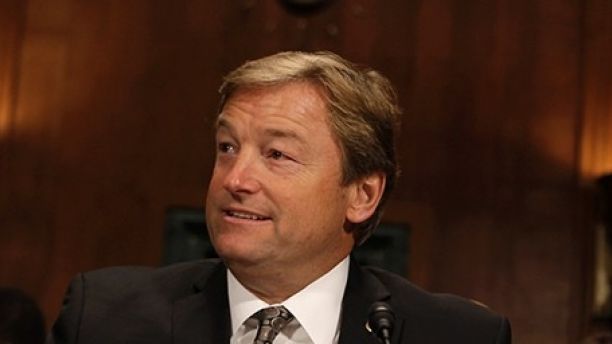 Senator Dean Heller (R-NV) arrives at the Senate Judiciary Committee Privacy, Technology and the Law Subcommittee hearing on The Surveillance Transparency Act of 2013 on Capitol Hill in Washington, November 13, 2013. REUTERS/Yuri Gripas (UNITED STATES - Tags: POLITICS MILITARY SCIENCE TECHNOLOGY HEADSHOT) - RTX15BXG