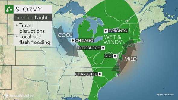 Tue/Tue night Rain East 10.20 AM