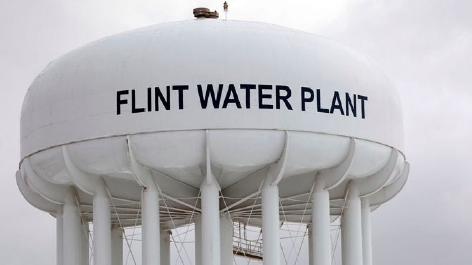 The Flint Water Plant tower is shown in Flint, Mich., Jan.13, 2016