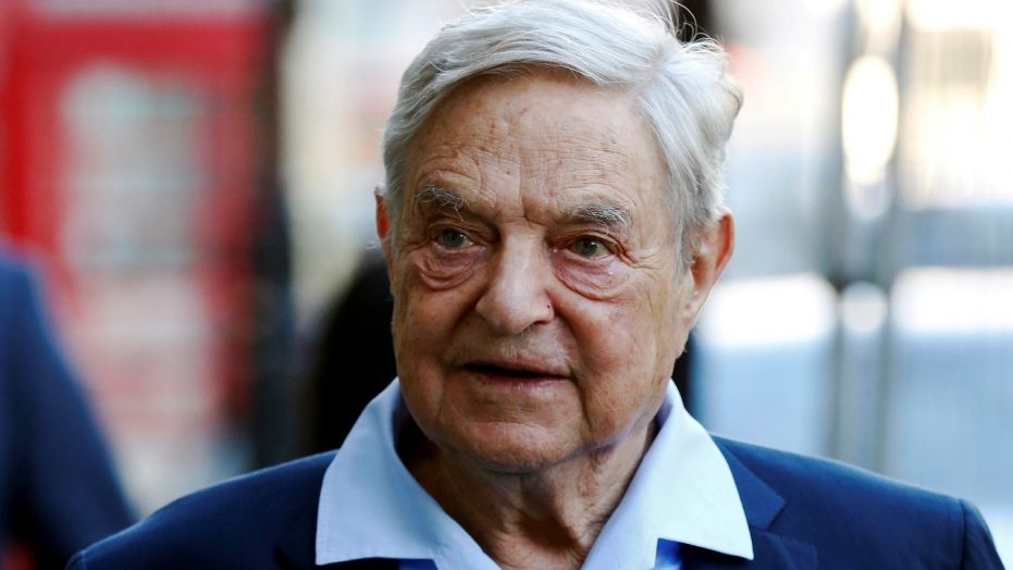 Business magnate George Soros arrives to speak at the Open Russia Club in London, June 20, 2016.