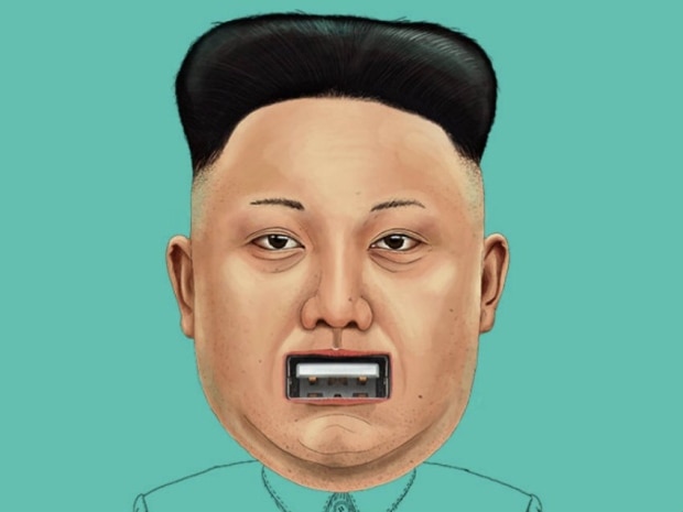 Human Rights Foundation's USB Flash Drive installation for North Korea 