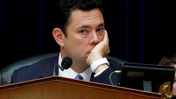 FILE PHOTO: House Oversight and Government Reform Committee Chairman Jason Chaffetz (R-UT) listens to testimony during a committee hearing about the private email server of Democratic presidential nominee Hillary Clinton, used during her tenure as Secretary of State, on Capitol Hill in Washington, U.S., September 13, 2016. REUTERS/Jonathan Ernst/Files - RC14D8B14550
