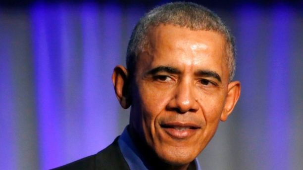 Former President Barack Obama address the participants at a summit on climate change involving mayors from around the globe Tuesday, Dec. 5, 2017, in Chicago. The conference comes after President Trump said the U.S. will pull out of the Paris agreement. (AP Photo/Charles Rex Arbogast)