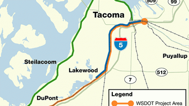 Amtrak train route WSDOT