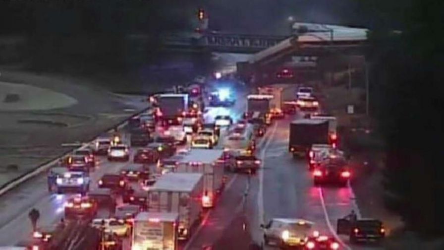 Incident involved Amtrak train 501; authorities advise drivers to avoid the area.