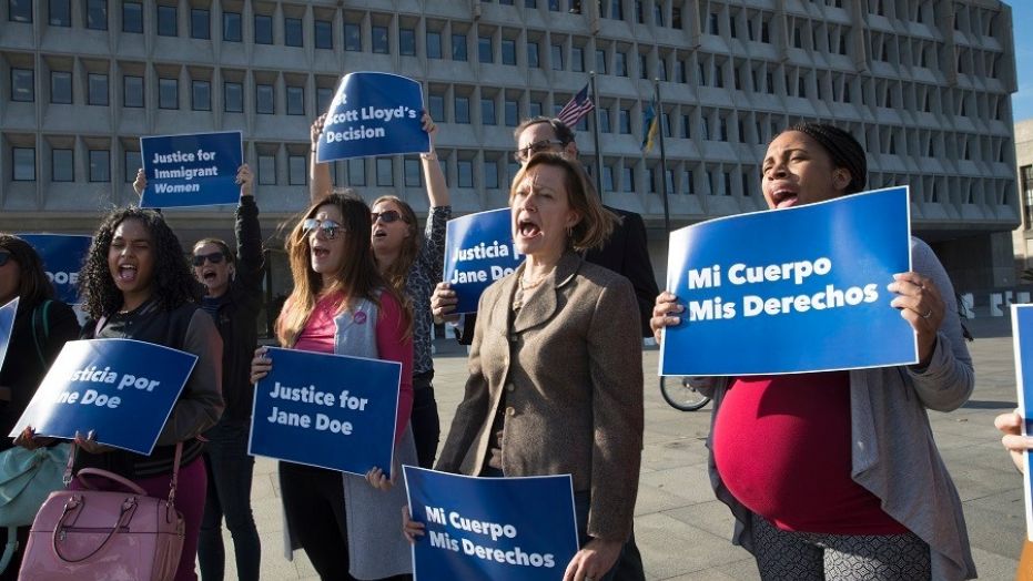 An immigrant teen who was denied an abortion has threatened to hurt herself if she was forced to have the child.