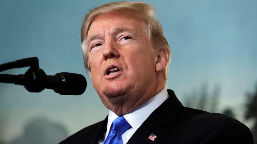 President announces efforts to move U.S. embassy from Tel Aviv to Jerusalem.