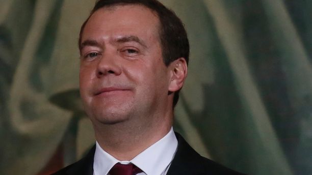 Russian Prime Minister Dmitry Medvedev attends a service on Orthodox Christmas at the Christ the Saviour Cathedral in Moscow, Russia January 7, 2018. REUTERS/Maxim Shemetov - UP1EE161NWAG0