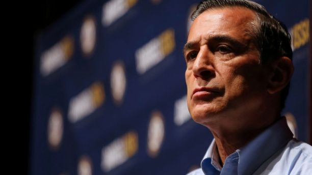Republican Congressman Darrell Issa holds a town hall style meeting with constituents of California's 49th district in San Juan Capistrano, California, U.S., June 3, 2017. REUTERS/Mike Blake - RC1F93ACE140