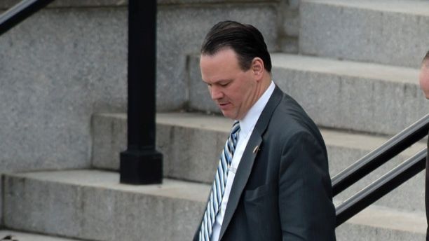FILE - In this Jan. 13, 2017, file photo, Trump deputy chief of staff for policy, Rick Dearborn, left, and senior policy adviser Stephen Miller, right, walk down the steps of the Eisenhower Executive Office Building on the White House complex in Washington. Already setting records for staff departures, President Donald Trump is facing even more in his second year, along with an increasing struggle to fill vacancies in an administration shadowed by the unrelenting Russia probe, formidable congressional challenges and Trump's own low poll numbers. Dearborn is expected to leave the West Wing in coming months. (AP Photo/Susan Walsh, File)
