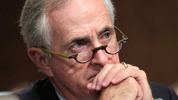 Oct. 6, 2011: Senate Banking Committee member Sen. Bob Corker, R-Tenn., listens during a hearing on Capitol Hill in Washington. 
